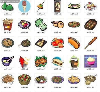 食物矢量素材 卡通食物图片